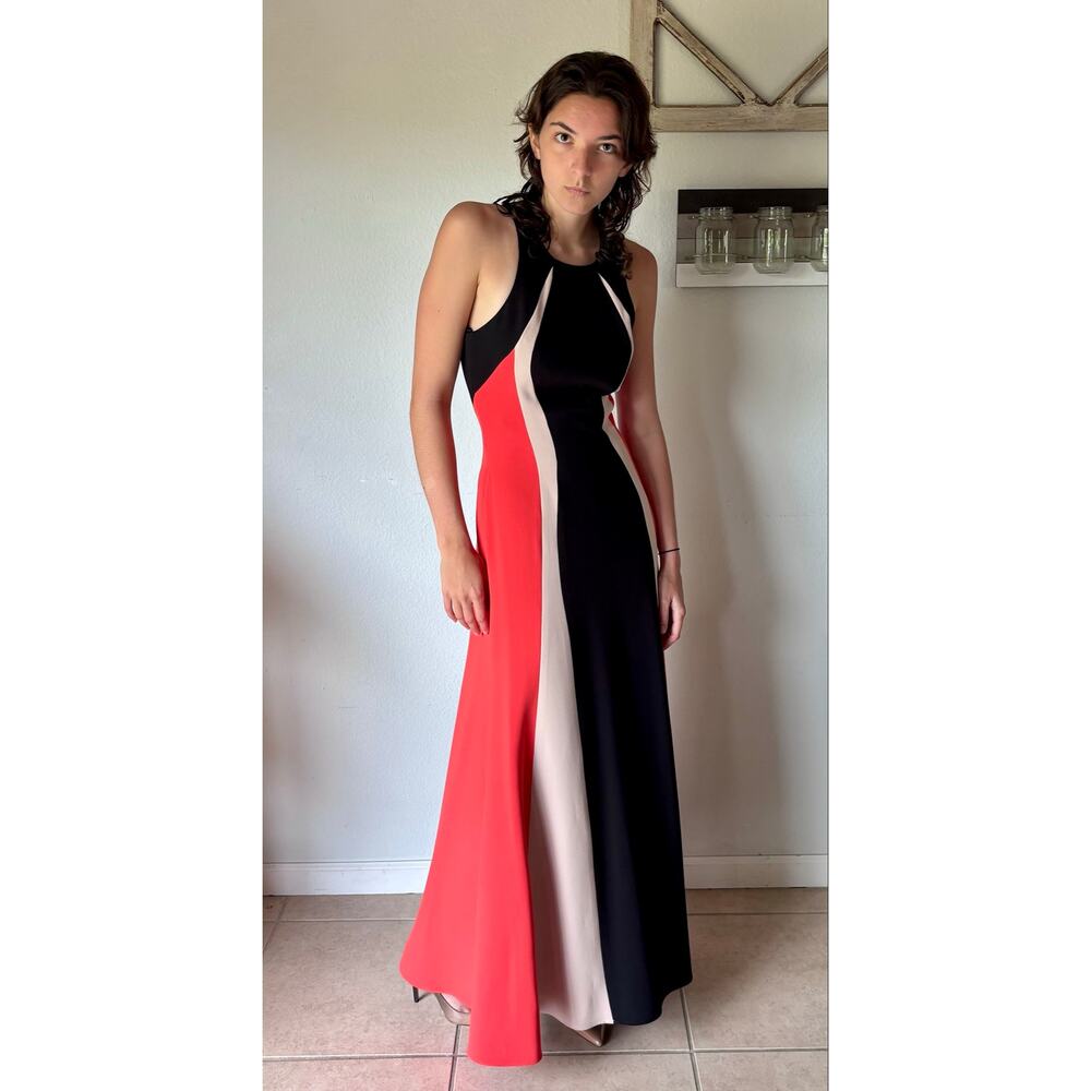 🔥 BCBGMAXAZRIA Johanna Colorblock Gown - Red Carpet Ready! Sz 6 - Picture 6 of 13